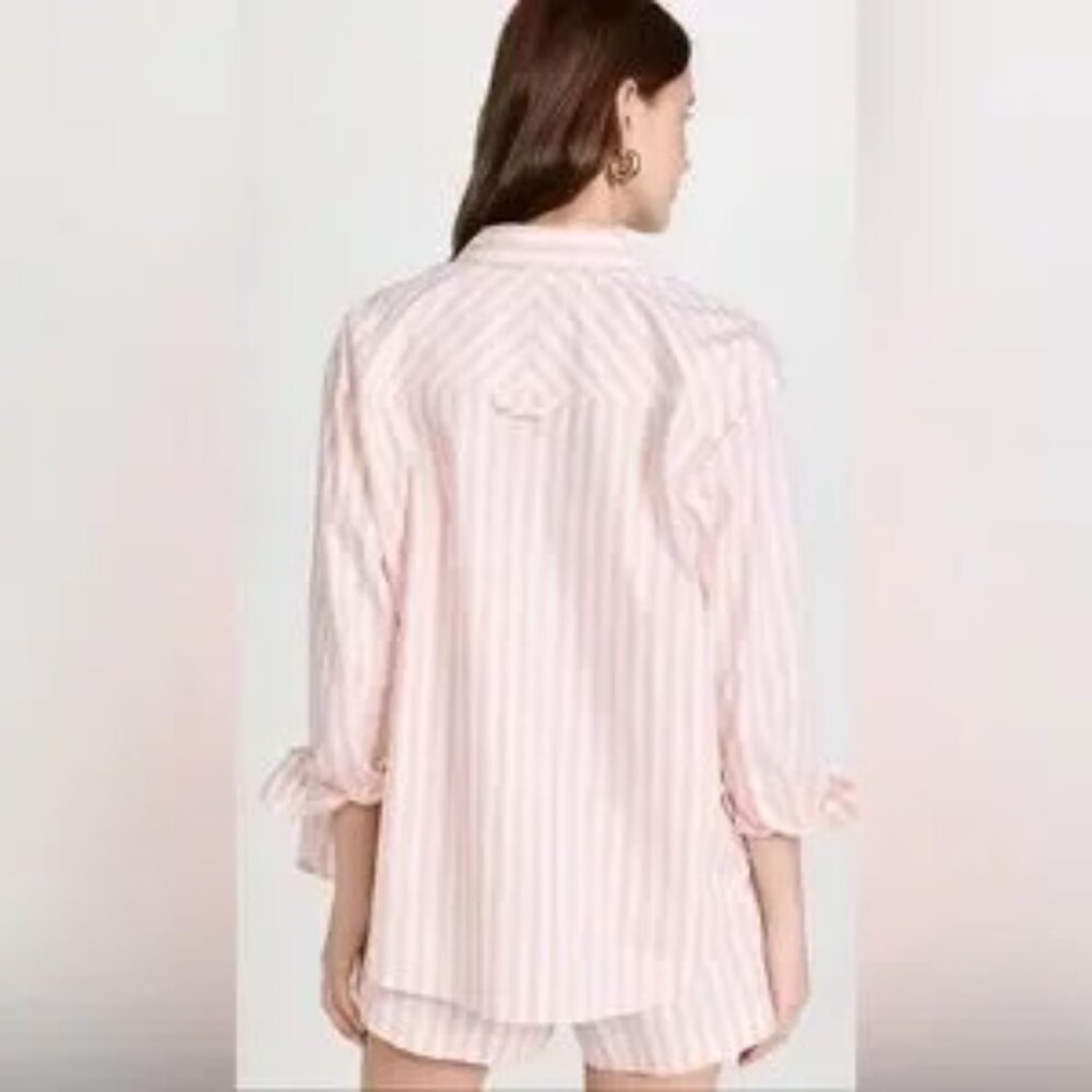 Nwot Ayr The Deep End Button Down Stripe Shirt In… - image 2